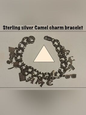 Sterling Silver Joe Camel Charm Bracelet